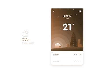 Xi'an Weather App UI Design app dayanta ui weather xian