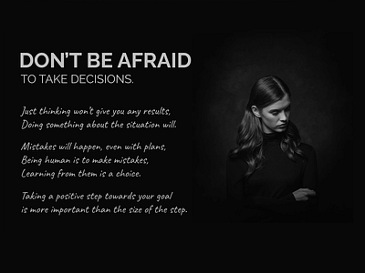 Black n White Inspirational Poster basic black black white black and white bnw clean desaturated facebook banner inspire instagram post poster simple typo white whitespace