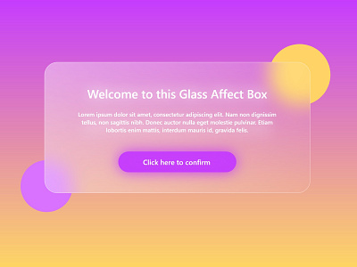 Glassmorphism Basic Trial clean design glass glass affect glass effect glassmorphism gradient graphic design orange purple simple translucent transparent