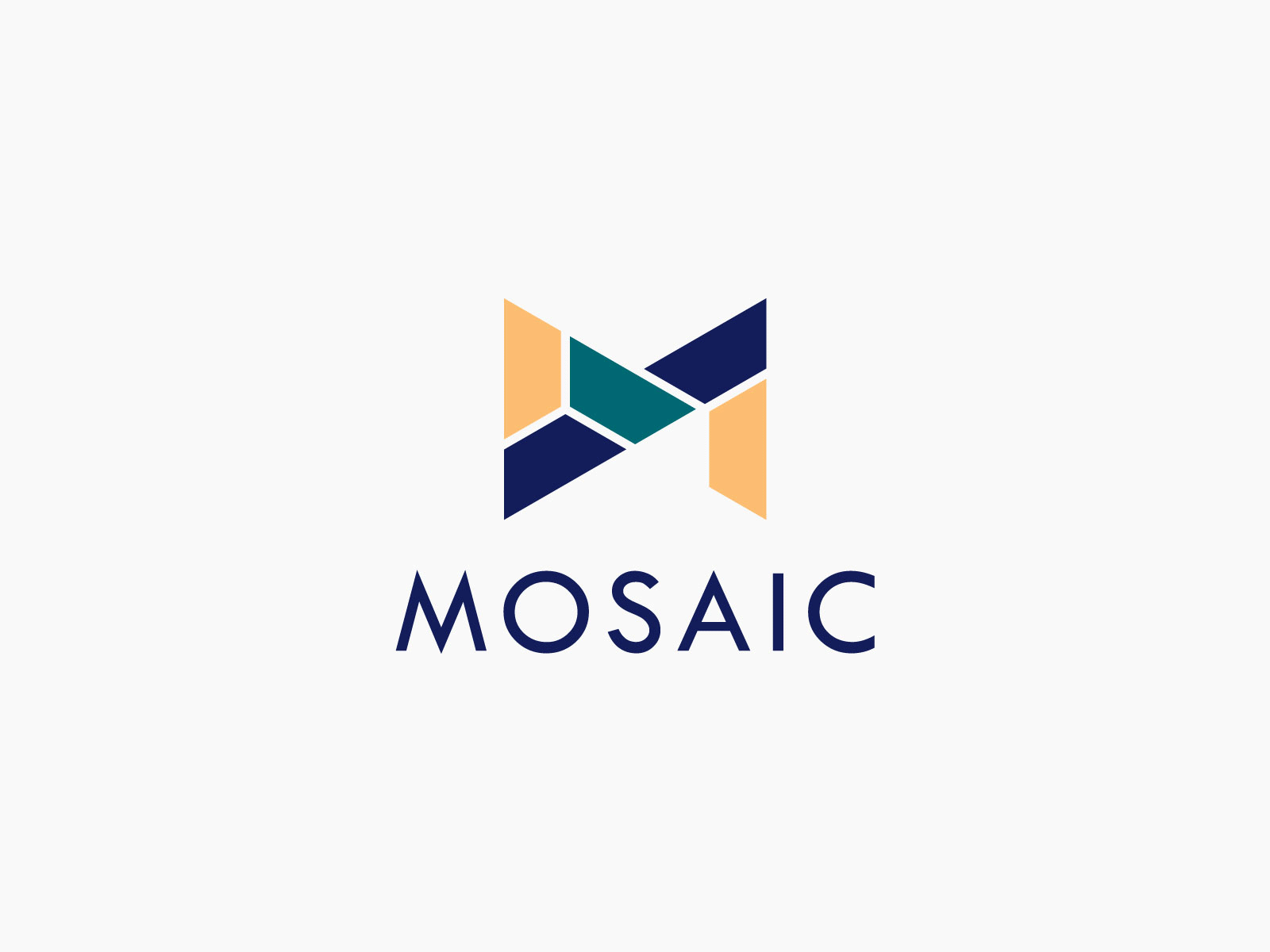 Mosaic Unchosen Concept brand branding geometric identity logo m mark mosaic type