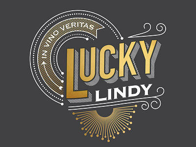 Lucky Lindy cat coquillette catcoq logo lucky lindy type wine