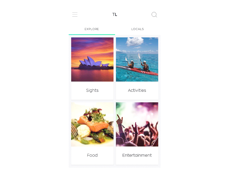 Travel Local App Concept