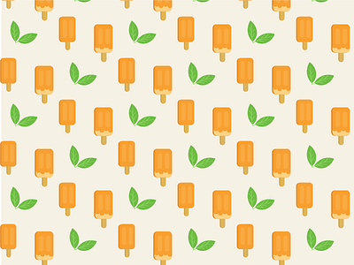 Popsicle Pattern fun leaves orange pattern popsicle summer