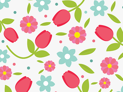 (Messy) Flower Pattern bright design floral flower pattern