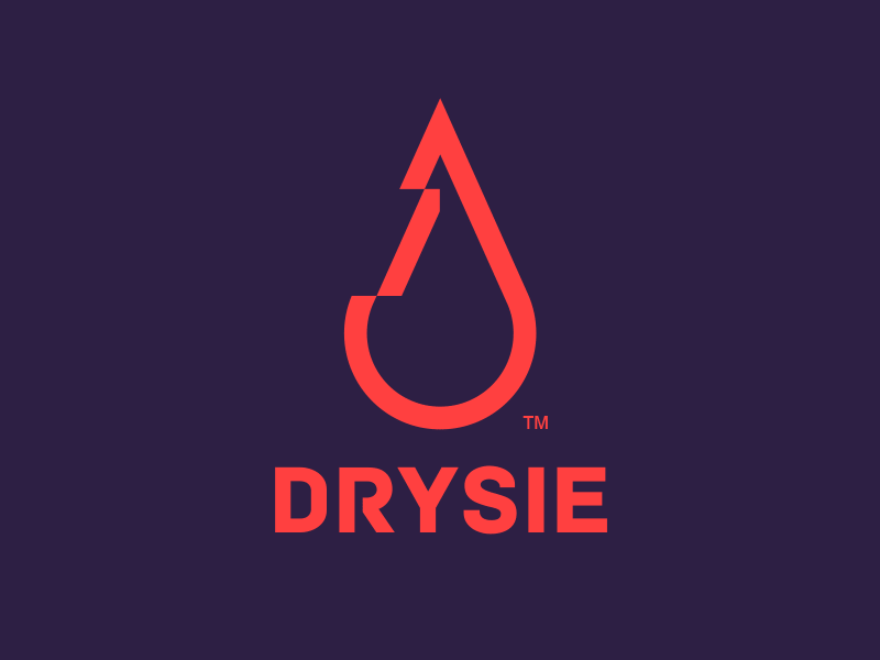 Drysie Logo branding droplet icon illustrator logo onesie waterproof
