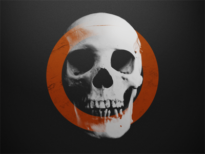 Designed To Death beorange bones desktop picture orange photoshop skull texture wallpaper