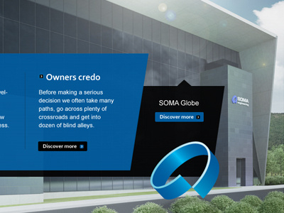 SOMA engineering company profile detail 3d illustration postproduction render webdesign
