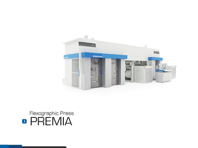 SOMA engineering flexographic press 3D render