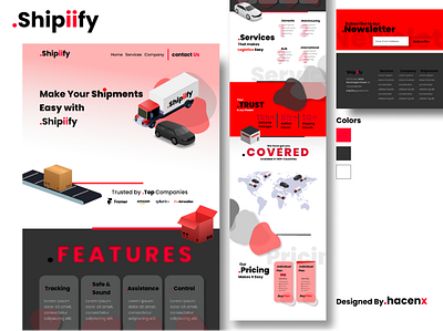 Shipiify - Logistics Website agency app branding creative design graphic design homepage illustration landing page marketplace modern shot typography ui ux web web design webflow website website design