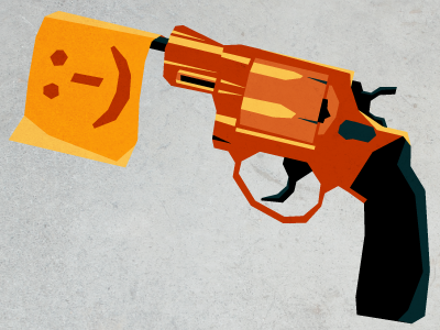 BANG! bang bang colt: the geart equalizer gun mens health russia pistol revolver smiley