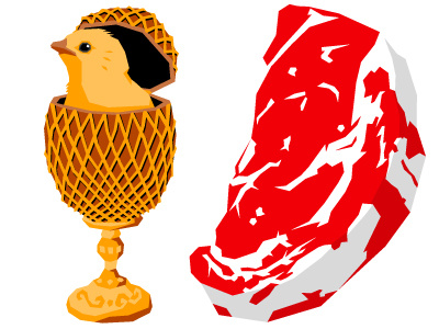 Fabergé Egg and a Ribeye Steak chicken egg fabergé meat mens health russia steak