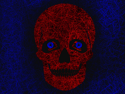 Chromostereopsis Art chromostereopsis graphic design illustration procreate skull design vector visual illusion