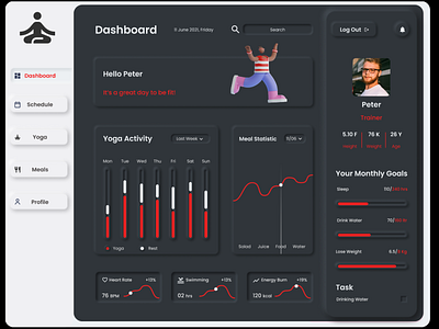 Neumorphism- Health Dashboard UI