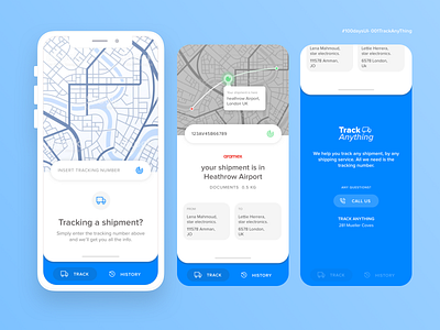 100daysUI - 001: Track Anything 100daychallenge app clean ios iphone location map mobile shipment sketchapp tracking ui uidesign uiux ux uxui