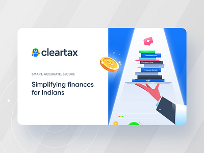 Visualizing simplicity: The story behind my ClearTax illustratio branding design icon illustration logo typography ui ux vector