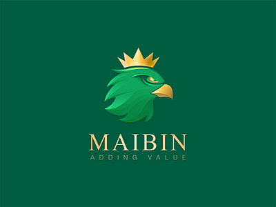 MAIBIN DESIGN Logo brand eagle gold green logo maibin