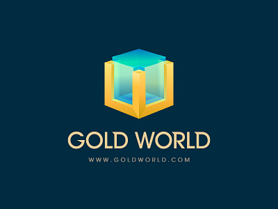 GOLD WORLD box diamond gold goldworld logo maibin ui w world