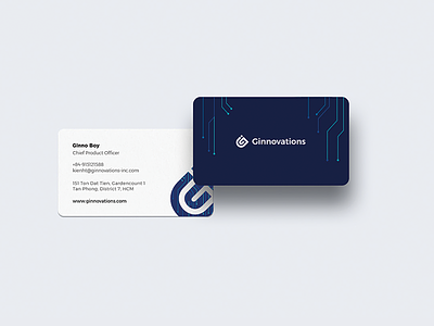Ginnovations name card design graphic