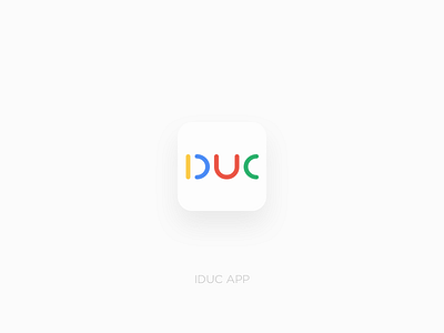 Iduc logo app blue develop green icons iduc interface logo red user yellow