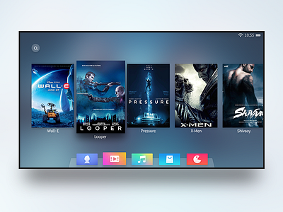 Launcher Movies app design film launcher movie movies search table tv ui ux