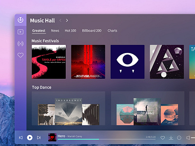 Music Dashboard app dashboard interface minimalist music nav profile ui user ux webdesign