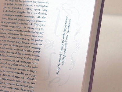 Jane Austen's books, ornamental frame quotes book ornament typography victorian