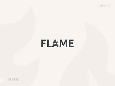 Flame Logo || Fire wordmark Logo