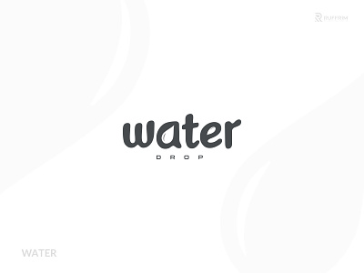 Water Wordmark Logo || Water drop Logo