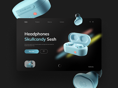 Skullcandy headphone design design typography ui