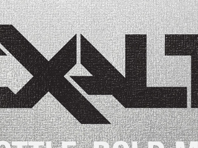 Exalt black logo silver texture