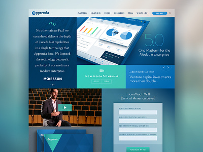 Homepage Launch animation apprenda blue homepage illustration launch responsive website