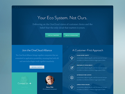 OneCloud Alliance apprenda blue launch minimal website