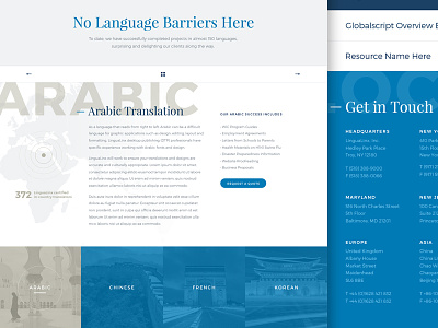 LinguaLinx Site Launch blue language translation typography website