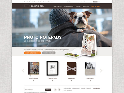 Pinhole Pro Launch homepage launch pattern photography products
