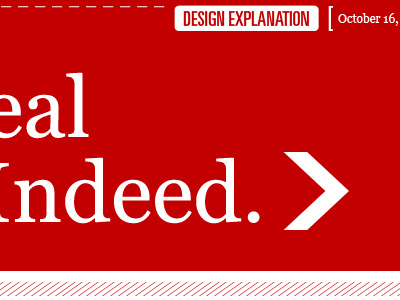 Design Explanation category headline monotone red