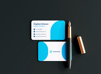 Welcome To My Portfolio Rounded corner business card mockup 3d animation branding business card design graphic design illustration logo motion graphics ui ux vector