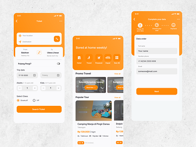 Travel Ticket UI Design | Touristix banner graphic design illustration ui uiuix ux