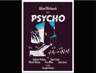 Psycho design illustration poster print vector