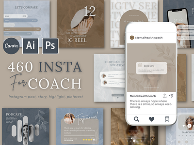 460 Instagram & Pinterest templates on CANVA