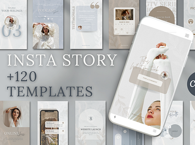 +120 Instagram Story pack on CANVA bundle canva canva designs canva social media canva template design editable story graphic design instagram story instagram template social media design social media templates story template template template pack