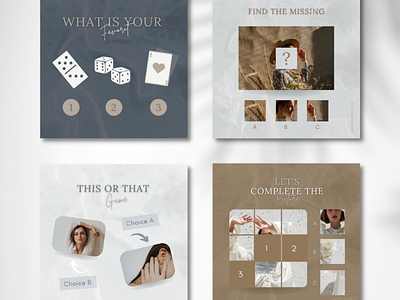 Quizz & games template I interactive, engaging instagram content
