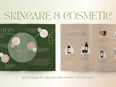 Skincare & Cosmetic Ebook I Workbook I Canva I templates