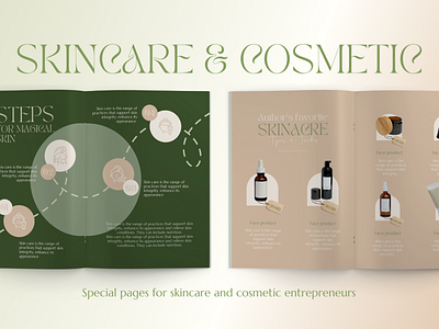 Skincare & Cosmetic Ebook I Workbook I Canva I templates art artist behance branding bundle canva canva design canva template canvaebook canvaworkbook design ebook ebookdesign ebooktemplate graphic design template templatespack ui workbook workbookdesign