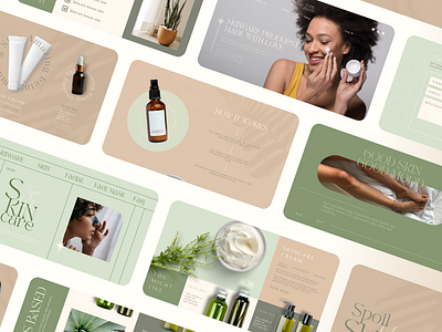 Beauty website template in canva