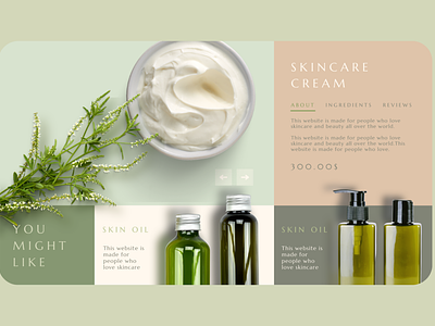 Beauty & skincare website template in canva