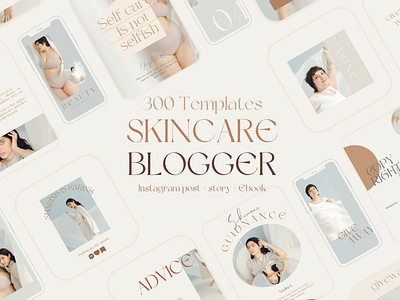 Skincare blogger templates bundle