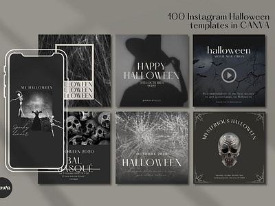 Halloween Instagram designs on CANVA