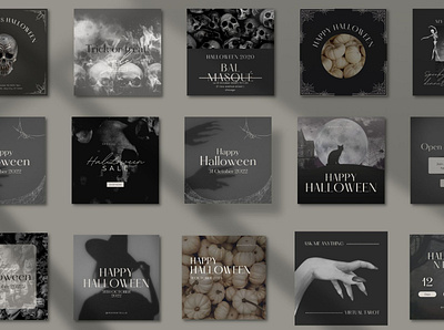 Instagram designs for HALLOWEEN behance branding bundle canva canva design canva template design