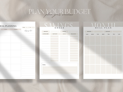 2023 Budget Planner Template CANVA behance branding budget bundle canva canva design canva template design finance journal new template planner planner design ui
