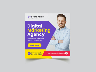 Corporate Marketing Social Media Post Banner Template ads brand identity branding business company corporate design design designorel facebook ads google ads graphic design illustration instagram post logo marketing social media banner social media design social media post vector